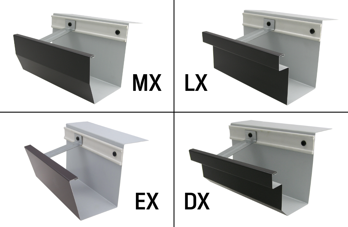 MX, LX, EX, and DX Gutters